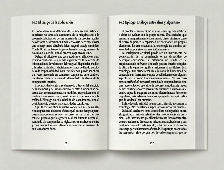 Dos pasajes del capítulo 10: el riesgo de la abdicación, y el diálogo entre alma y algoritmo.